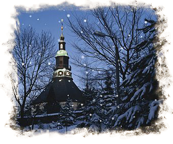 Seiffener Kirche in der Adventszeit